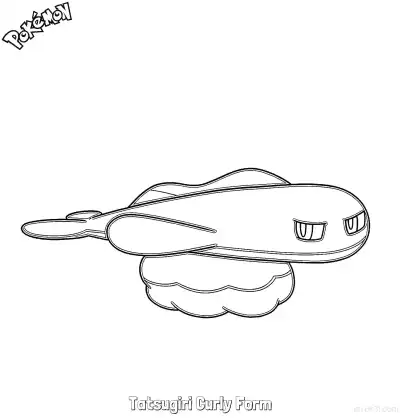 Free printable Tatsugiri Curly Form Coloring Page - Free Printable Pokemon Coloring Sheets coloring page